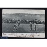 Scarce Wrench Series Amateur Golf Champions Postcard - Mr Mure Fergusson and J E Laidlay putting out