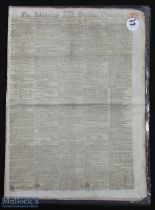 1809 The Edinburgh Evening Courant Newspaper St Andrews Golfing Announcement - dated Thursday