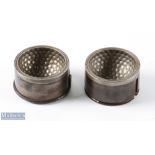 Interesting Metal Dimple Pattern Golf Ball Mould - both stamped with the letter B to each base -