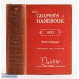 1937 The Golfer's Handbook 39th ed publ'd Edinburgh & London - Price 7/6d - in the original red