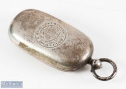 Victorian Silver Derbyshire Golf Club Double Sovereign Holder engraved to top and dated 1898,