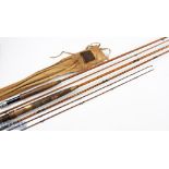 Hardy Alnwick The Featherweight, split cane Fly Rod, 9ft 2pc, alloy uplocking reel seat, brass