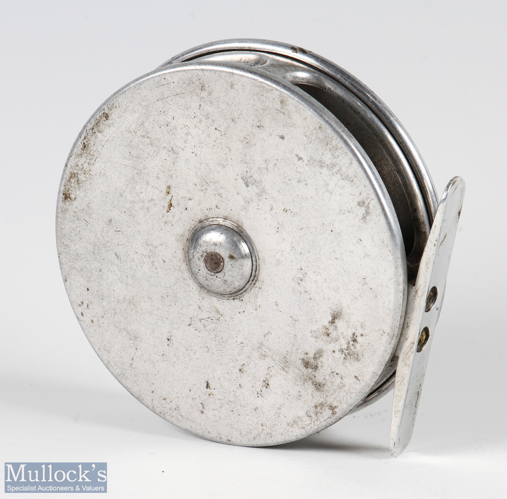 Alloy Trotting Reel in the style of Kenny Kendall Moon Aerial centre pin trotting reel, 4" spool - Image 2 of 2