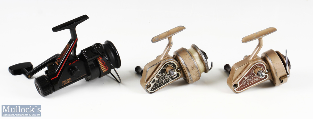 Silstare CX41 fixed spool spinning reel, graphite, good bail, light use, runs well, in original - Image 2 of 2