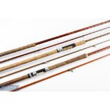 A E Rudge Redditch Streamline Deluxe hollow glass spinning rod 10' 2pc, 30" handle with alloy