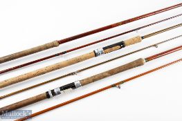 A E Rudge Redditch Streamline Deluxe hollow glass spinning rod 10' 2pc, 30" handle with alloy