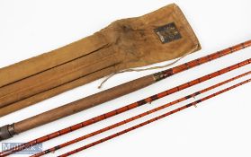 Hardy Palakona Salmon Fly Rod, serial No A65748 (1912), 15' approx. 3pc plus spare tip, 29" handle