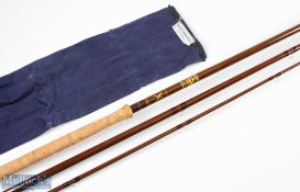 Bruce & Walker hand built in England Cardon Bleu Salmon Fly Rod, 14ft 3pc line 8/10#, 24" handle