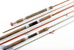 A E Rudge Redditch "The Streamline DeLuxe" spinning rod 7' 6" 2pc, 19" handle, alloy sliding reel