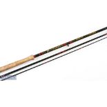 Bruce & Walker Salmon Carbon Fly Rod, 14ft 3pc line 8/10#, 24.5" handle with alloy sliding reel