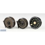 Intrepid Rimfly king size alloy fly reel, constant check, runs well; Intrepid Rimfly 3 1/4" alloy