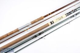 Pateke Morton hollow glass Spinning Rod, lined butt/tip rings, 10ft 2pc, 28" handle with alloy