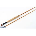 Davenport & Fordham London, Ivens Ravensthorpe Farstrike split cane fly rod 9' 4" 2pc alloy