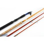 Milbro Caladonian glass float rod 12' 3pc, 22" mushroom handle with sliding reel fittings, stand off