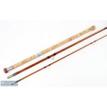 B James & Son London split cane float rod 11' 6" 2pc with 24" detachable mushroom handle with