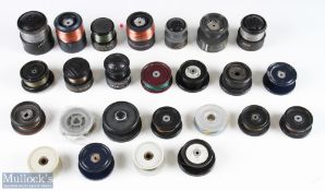 A collection of 25 spools for fixed spool and closed face spinning reels (25)