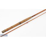 Hardy Alnwick split cane fly rod 11' 2pc (tip 2" short), Hardy stamped to brass butt with No