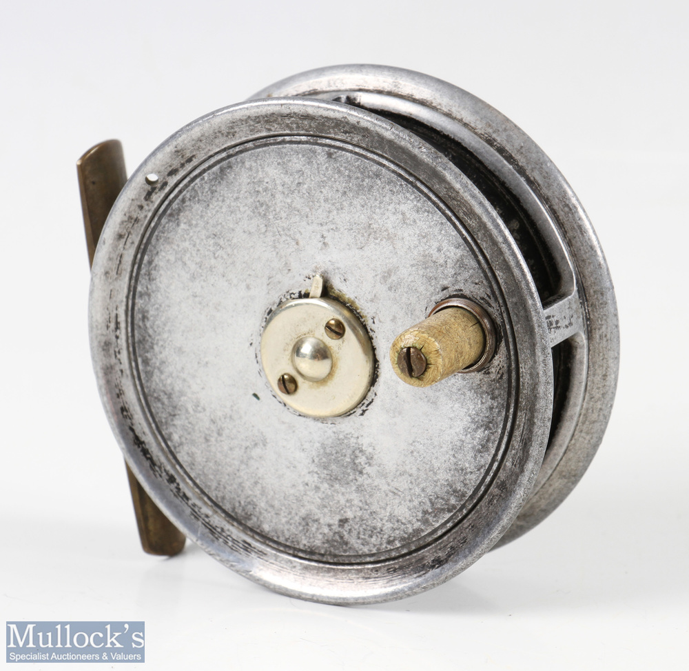 A rare and interesting alloy fly reel by W H Hamlin of The Anglers Depot, Cheetham RHW, 3 1/4" spool