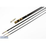 Gowland & Co Maker, 3-4 Crooks Lane, London Bridge, ebonised fly rod 12' 3pc with spare tip, brass