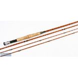 C Farlow London split cane with holdfast logo fly rod 10ft 3pc plus spare tip up locking alloy