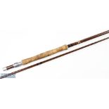 Bruce & Walker hollow glass Ultralite fly rod 10' 2pc line 7#, alloy uplocking reel seat, lined butt