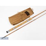 Alex Martin Glasgow split cane spinning rod "The Caladonia" 7' 2pc 3lb, 13" handle with alloy