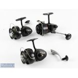 2x Intrepid Surfcast reels, both work well (one missing handle screw); plus 1x Mitchell 282 fixed