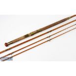 Hardy Alnwick "The Pennell" steel centred split cane salmon fly rod No 189.39 (1906) with Hardy