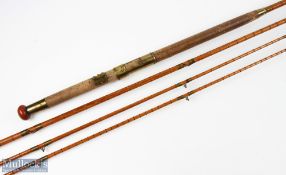 Hardy Alnwick "The Pennell" steel centred split cane salmon fly rod No 189.39 (1906) with Hardy