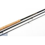 Shakespeare carbon Featherlite Graphite Salmon Rod, 4.5m, 3pc, line 10/11#, 25" handle with down