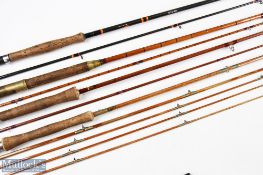 Hardy Alnwick Split Cane Fly Rod, 10'6" approx., 2pc tip 1 1/2" short, cloth bag; J S Sharpe