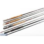 J Bernard & Son, 45 Jermyn Street, London, split cane rod 10' 2pc, with spare tip, brass sliding