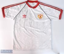 1990/92 Manchester United ECWC football shirt in white, Adidas, size 42/44, short sleeve