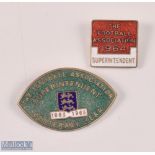 1963 + 1654 The FA Association Superintendent Enamel Badges (2)