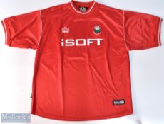 2001/02 Barnsley FC home football shirt in red, Admiral/ iSoft, size XL, short sleeve, No14 to