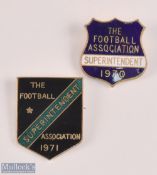 1970 + 1971 The FA Association Superintendent Enamel Badges (2)