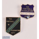 1970 + 1971 The FA Association Superintendent Enamel Badges (2)