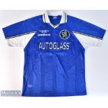 1997/99 Chelsea FC 'Coca Cola Cup Final' home football shirt in blue, Umbro/Autoglass, with 'CCC The