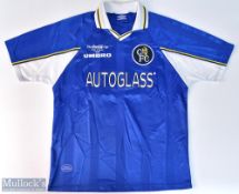 1997/99 Chelsea FC 'Coca Cola Cup Final' home football shirt in blue, Umbro/Autoglass, with 'CCC The