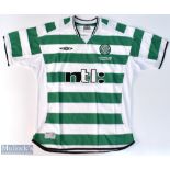 2002/03 Celtic 'Champions 2001/02' home football shirt in green and white, Umbro/NTL, size L,