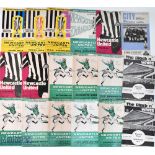 1970s Newcastle United Football programme selection (18) to incl 70 v Inter Milan, Pecsi Dozsa,