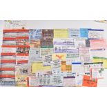Collection of football match tickets, good variety of clubs (some Manchester Utd included) and