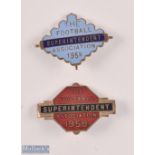 1958 + 1959 The FA Association Superintendent Enamel Badges (2)