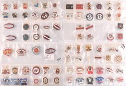Wigan Rugby League enamel badge selection features Wigan RLFC, Challenge Cup Final/Semi-final, World
