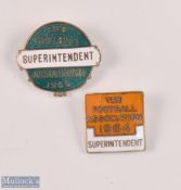 1964 + 1965 The FA Association Superintendent Enamel Badges (2)