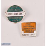 1964 + 1965 The FA Association Superintendent Enamel Badges (2)