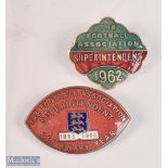 1962 + 1963 The FA Association Superintendent Enamel Badges (2)