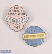 1965 + 1966 The FA Association Superintendent Enamel Badges (2)