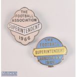 1965 + 1966 The FA Association Superintendent Enamel Badges (2)