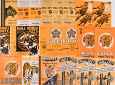 Collection of Hull City home programmes 1955/56 Stoke City, 1957/58 Barnsley (FAC), 1958/59